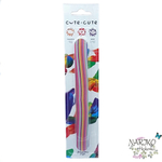 Пилка для ногтей прямая CUTE-CUTE цвет ассорти гритность 100/180.
