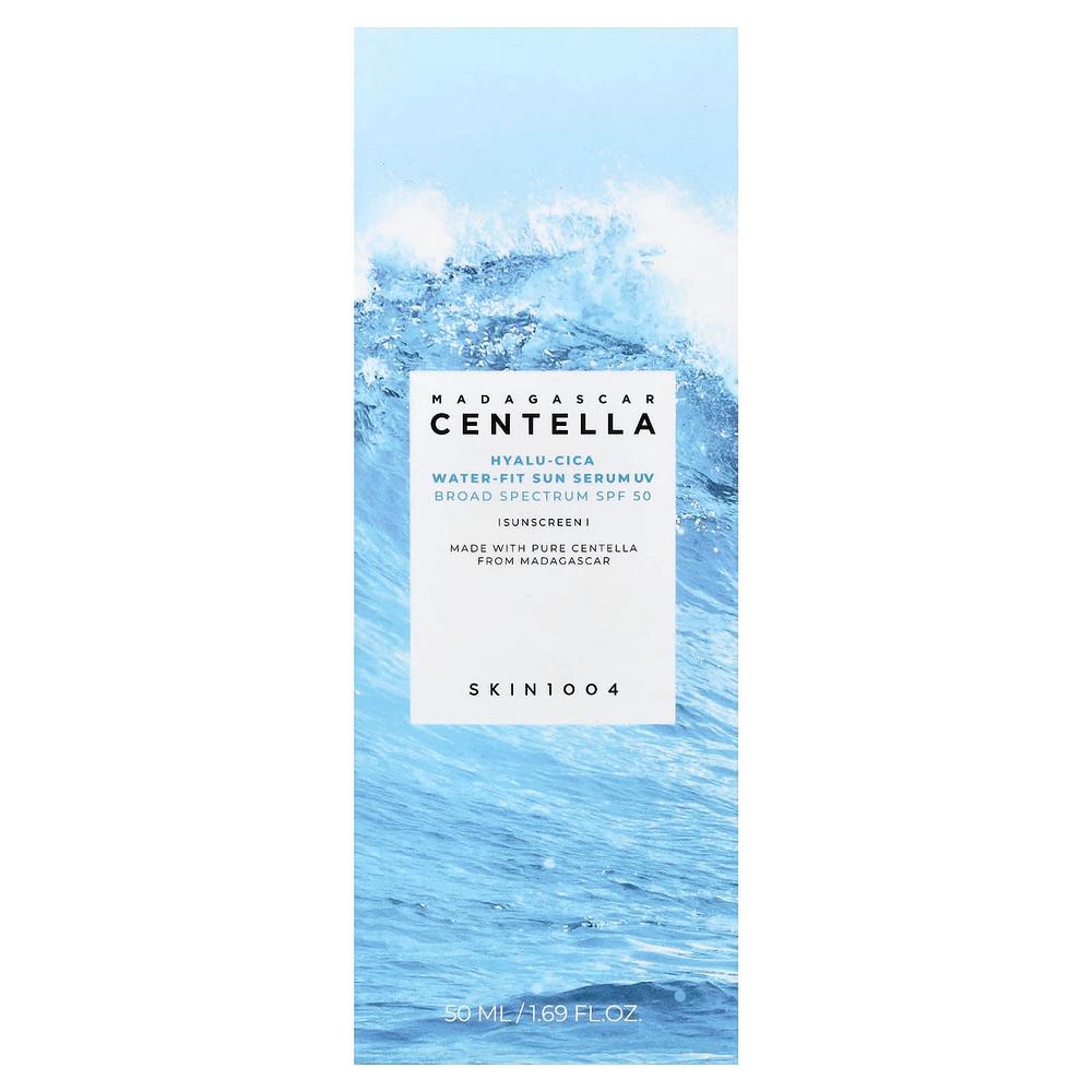 SKIN1004, мадагаскарская готу кола, Hyalu-Cica Water-Fit, солнцезащитная сыворотка, SPF 50, 50 мл (1,69 жидк. унции)