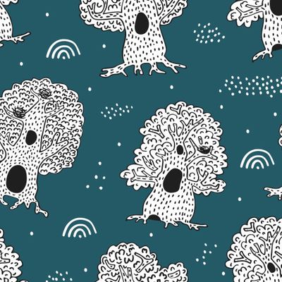 Buy fabric print of magical trees