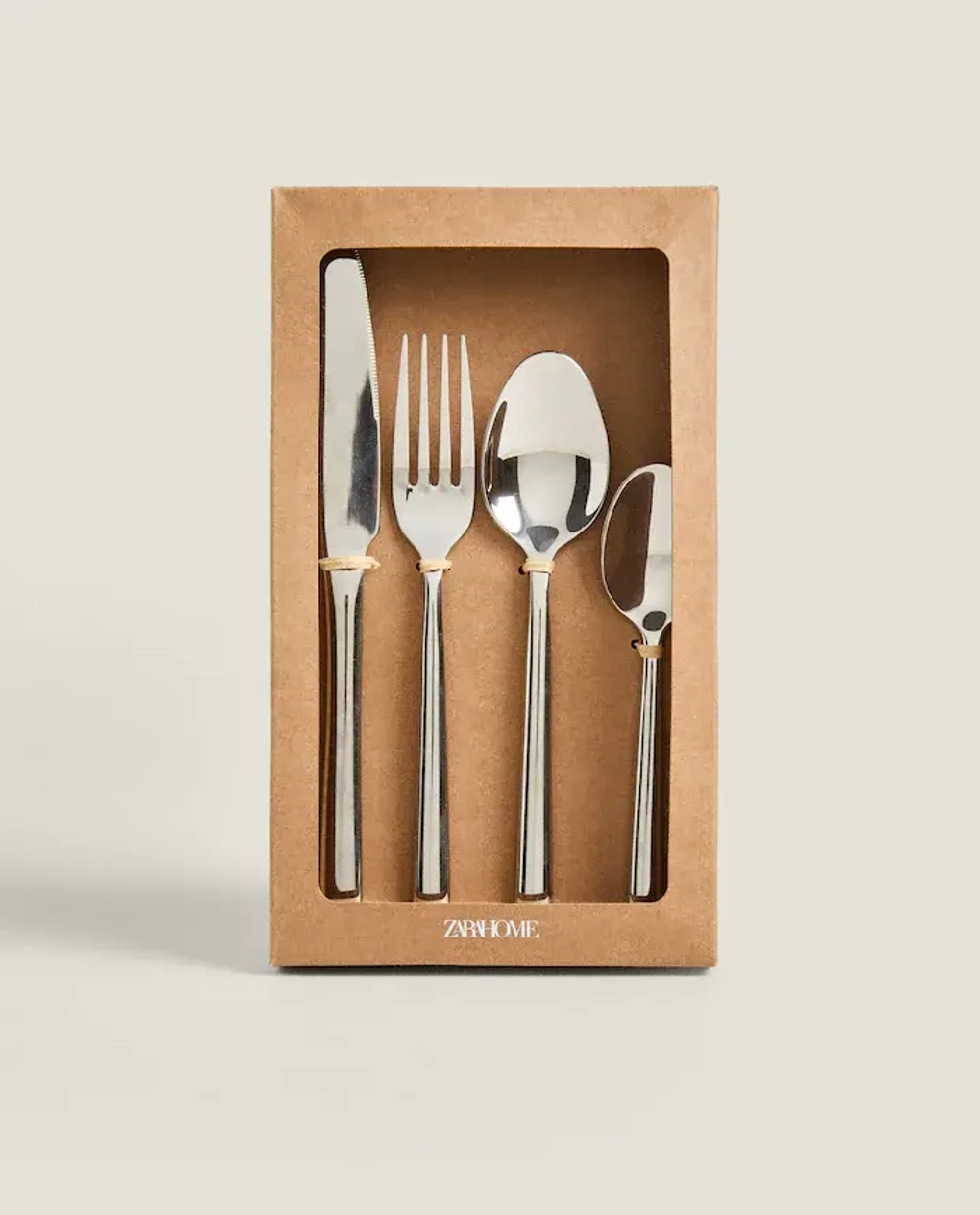 ZARA HOME НАБОР СТОЛОВЫХ ПРИБОРОВ ИЗ КОВАНОЙ СТАЛИ ( 4 ПРЕДМЕТА), СТАЛЬНОЙ