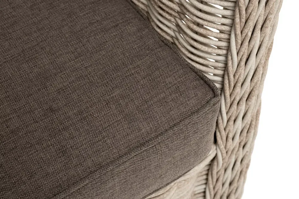 "Гляссе" диван трехместный из искусственного ротанга, цвет бежевый