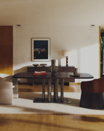 Стол Melvar из орехового шпона с основанием из матовой нержавеющей стали 220 x 110