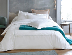 Постельное белье семейное Blanc des Vosges Souvenirs celadon бирюзовое