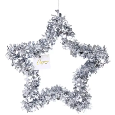 Украшение фольгированное «Звездочка» 32 см, серебро