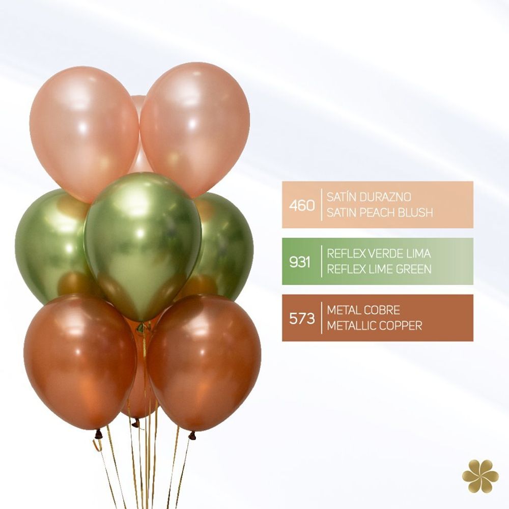 Шар (12''/30 см) Reflex, Зеркальный блеск, Лайм (931), хром, 10 шт.