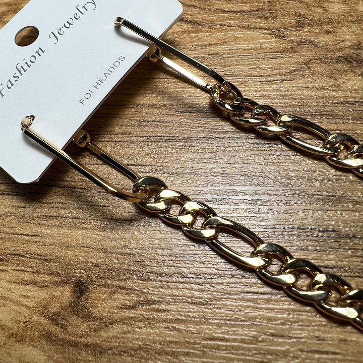 Серьги "Цепи" застежка узелок 11 звеньев ассорти плетение панцирное металл золотистый розовый 9,5 см