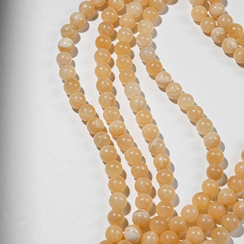 Желтый кальцит, 8,7мм, шар