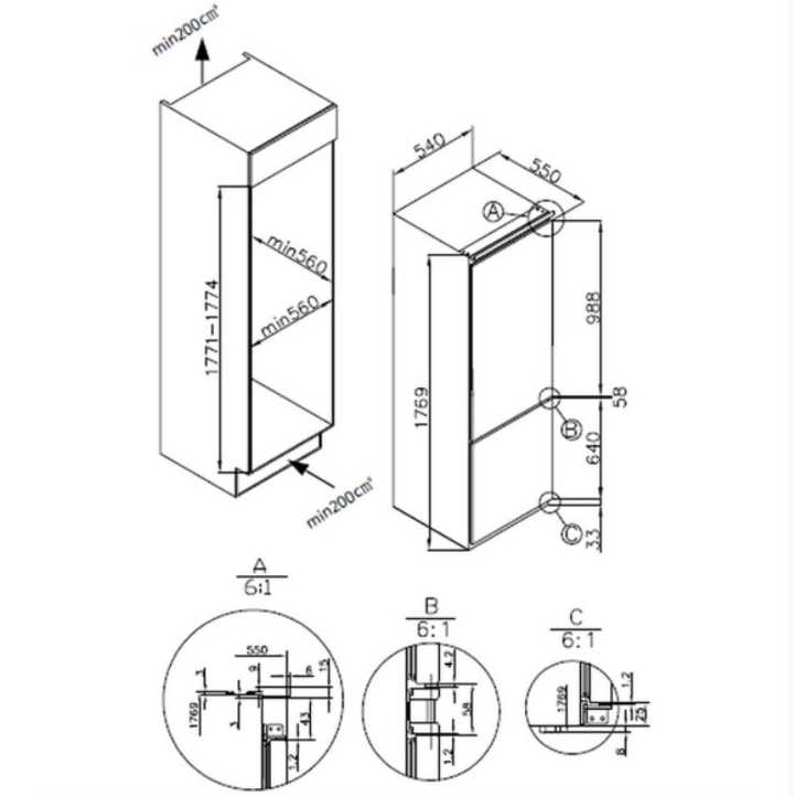 Встраиваемый холодильник Hansa BK303.2U