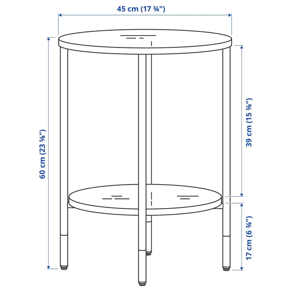 Журнальный стол - ÄSPERÖD / АSPERОD IKEA/ ЭСПЕРЕД ИКЕА, 45 см, черный