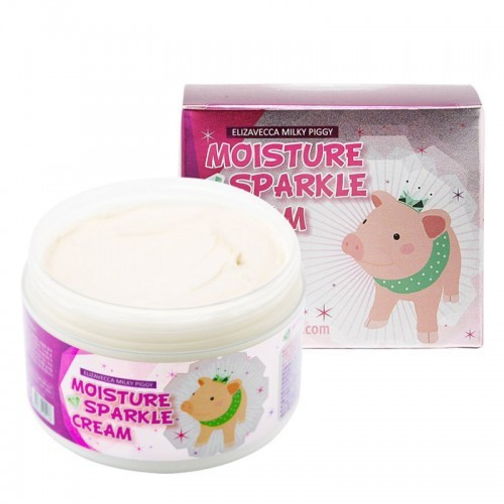 Крем с алмазной пудрой Elizavecca Milky Piggy Moisture Sparkle Cream