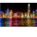 Алмазная мозаика Alingar, на подрамнике, с полным заполнением, (матов.), 40х50 см, 20 цветов, "Ночной мегаполис"