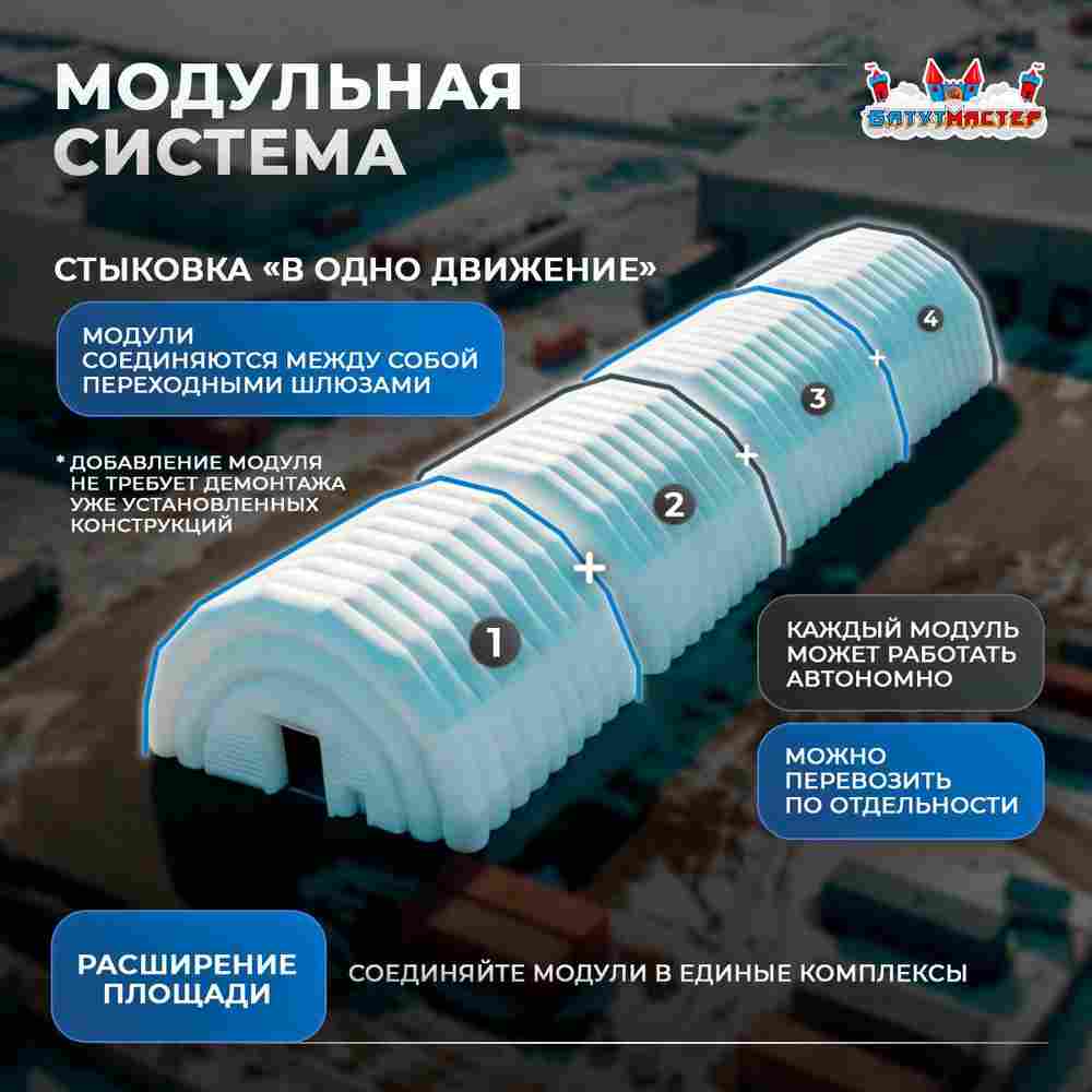 Быстроразводимый ремонтный ангар «Завод Хода», 30×15×10 м