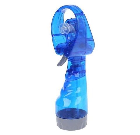 Портативный ручной вентилятор с пульверизатором, цвет синий