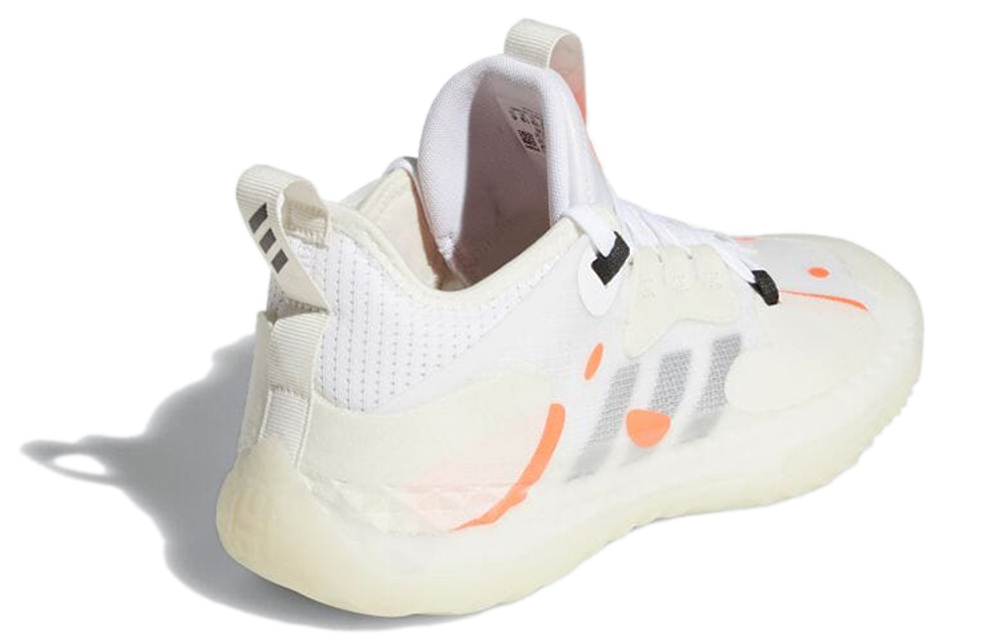 Adidas Harden Vol.5 Futurenatural Tokyo round head comfortable non-slip wear-resistant lightweight low-cut actual combat basketball shoes men's white orange