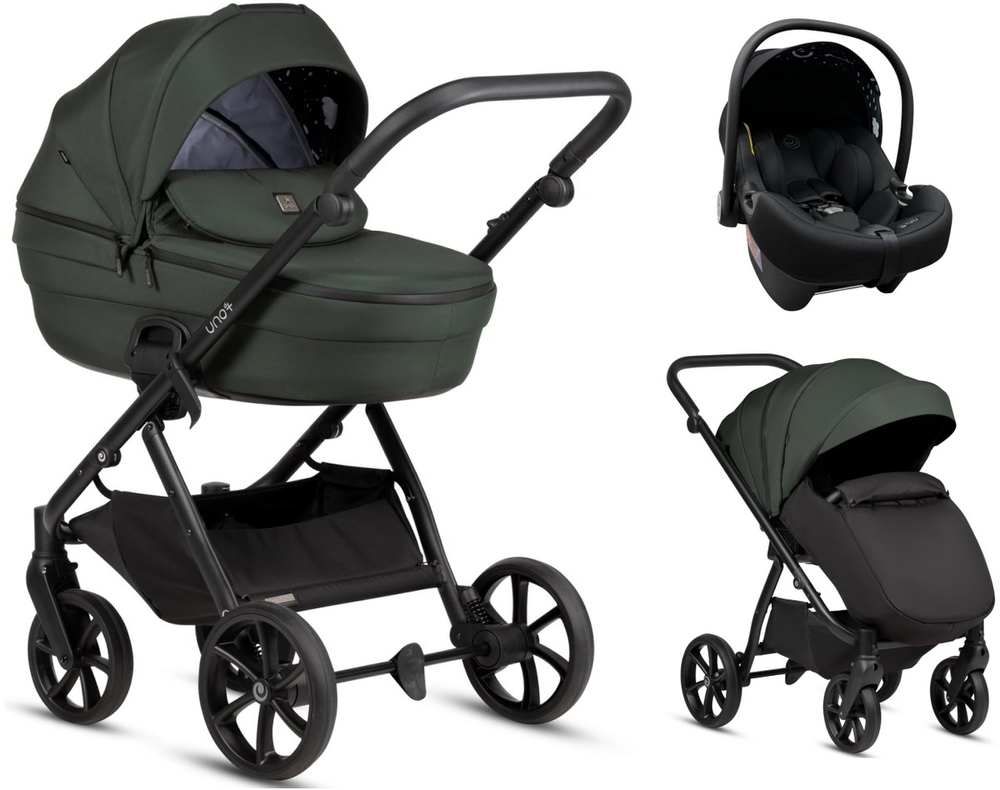 Детская коляска Tutis Uno 6 Plus Essential collection 3 в 1 с автокреслом Elo Lux EduSky Black 1602144 Pistaccio