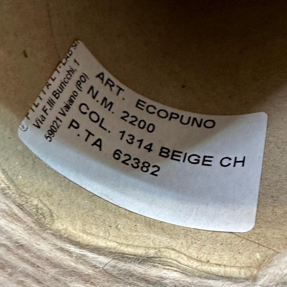 ECOPUNO - Filitaly; 68% baby альпака, 10% меринос, 22% п/а; 220м/100гр; col. 1314 beige, цвет: бежевый