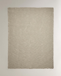 Zara Home плед из шерсти, синий, 140x190 см
