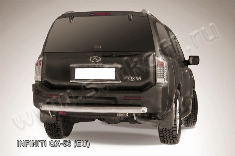 Защита заднего бампера (нержавейка) Infiniti QX-56 (2004-2010) d76