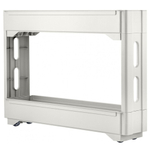 Этажерка 2-х секционная узкая на колесиках "Keeplex Regular", 53,7*13,8*45см, белое облако