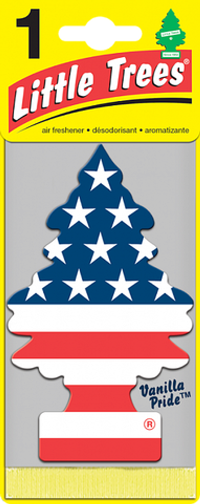 Car-Freshner Ароматизатор ЕЛОЧКА АМЕРИКАНСКИЙ ФЛАГ Vanilla Pride