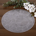 Салфетка на стол 38см «Бесконечность», серая