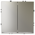 Проходной переключатель встраиваемый VOLTUM S70 двухклавишный с подсветкой 10А, (шелк)