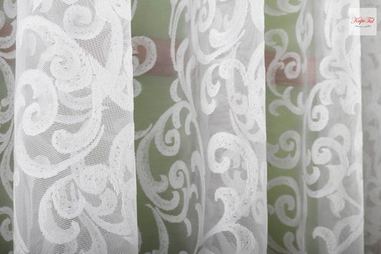Тюль-Арка Вензель, гипюр жаккардовый (белый)