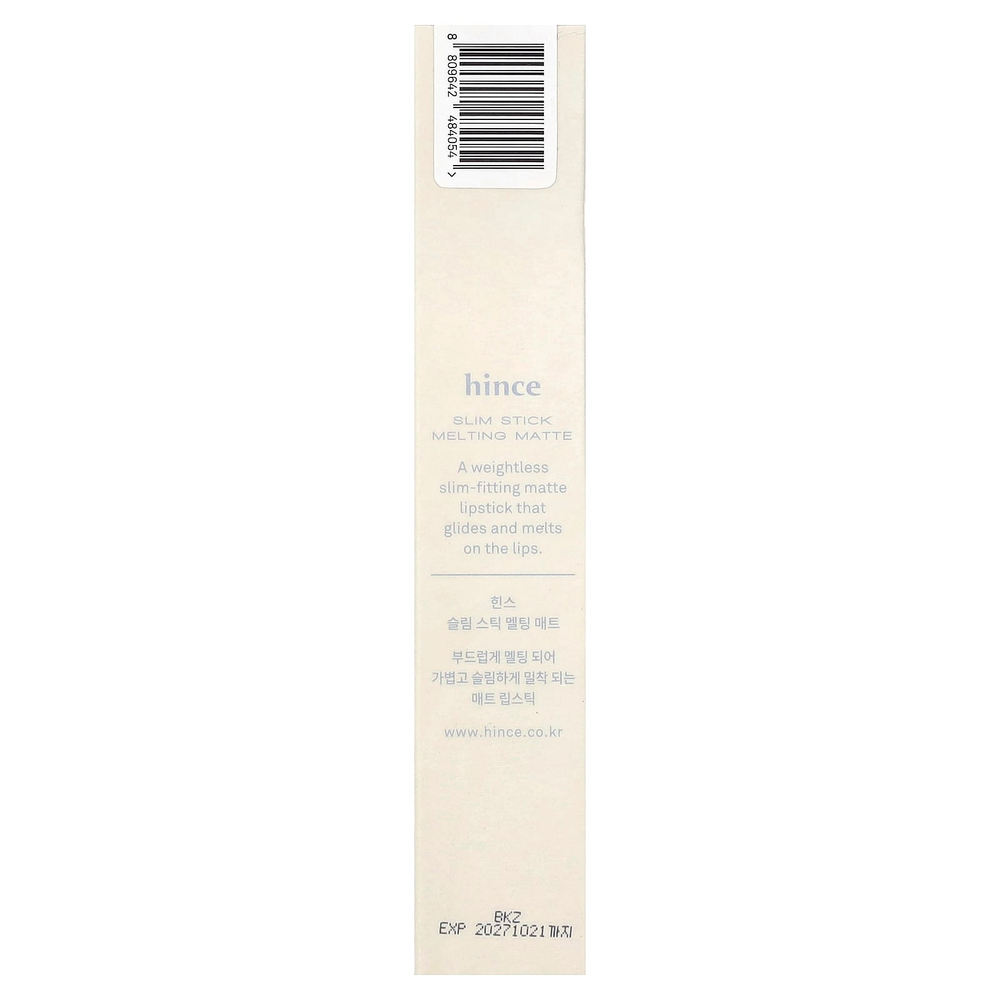 Hince, Slim Melting Matte, матовый стик, SM005 нерафинированный, 1,6 г (0,05 унции)