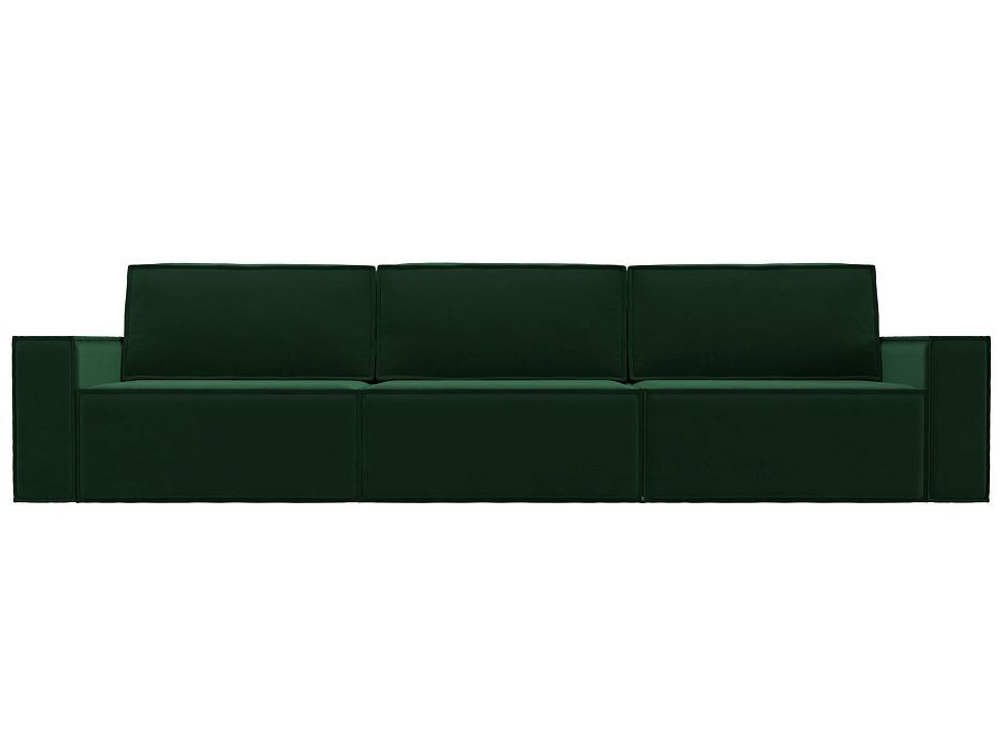Диван прямой Куба лонг, Зеленый, Велюр, 116865