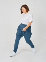 Штаны оверсайз на завязках с запахом большие размеры