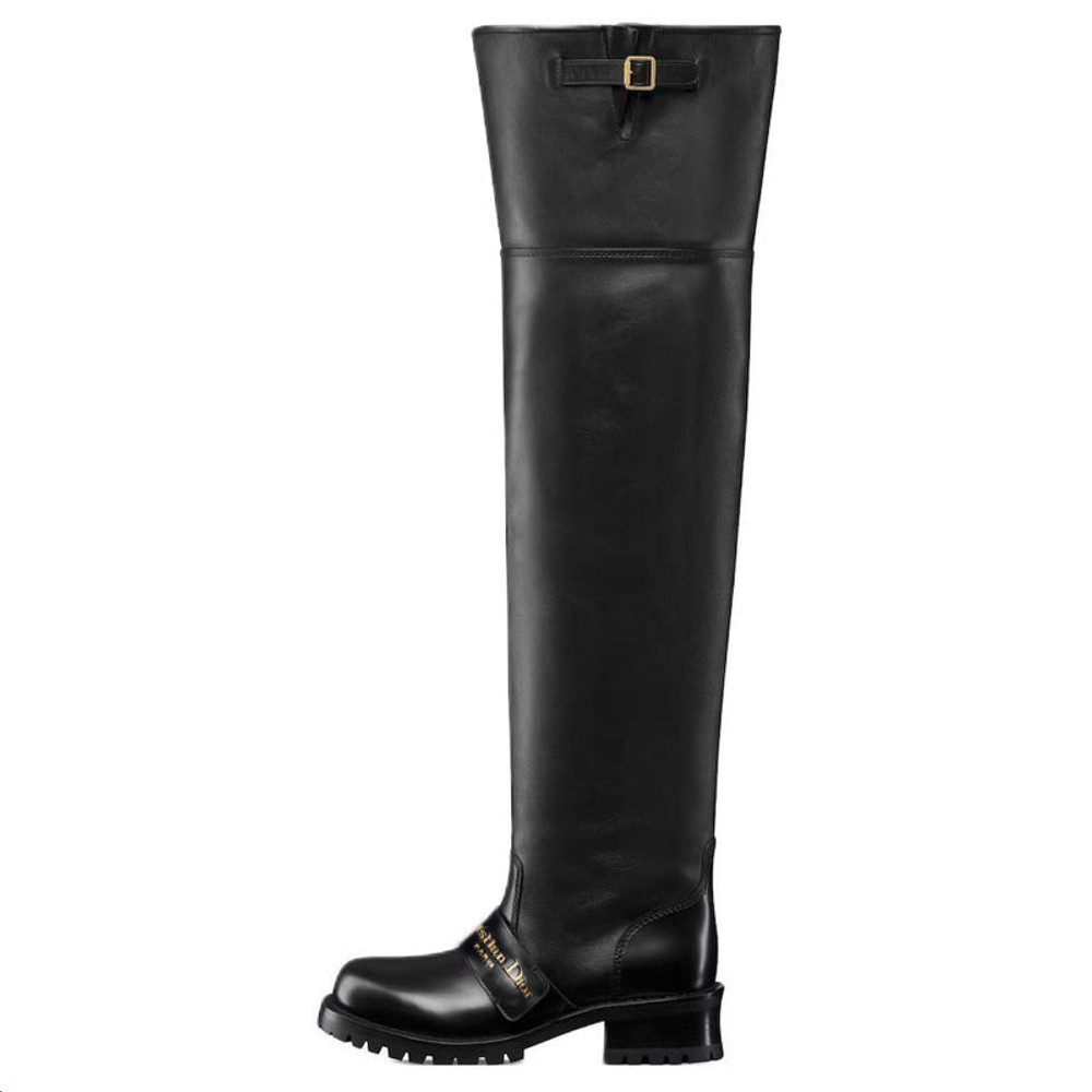 DIOR D Quest Over the knee Boots 4.5cm Women"s Black