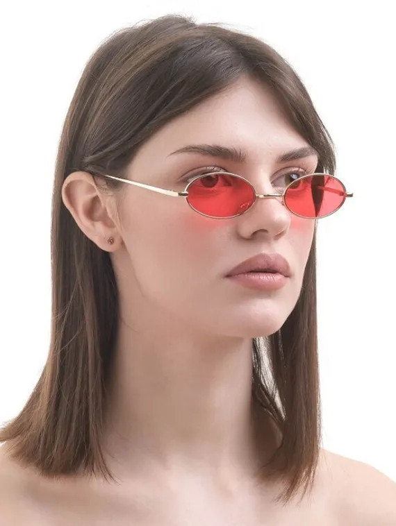 Очки солнцезащитные "OneSun", uv 400, 15.5 х 14.5 х 3 см, линза 3 х 5.5 см, красные