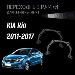 Переходные рамки для замены линз на KIA Rio 2011-2015 / Rio рест. 2015-2017