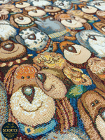 Мебельная ткань гобелен на отрез "Собачки" (ширина 160 см) цена за п/метр