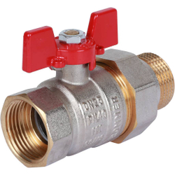 ROMMER Шаровой кран с американкой  1" ВН/НР, ручка бабочка