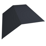 Конек плоский Grand Line Drap Ral 7024 190х190 мм резка
