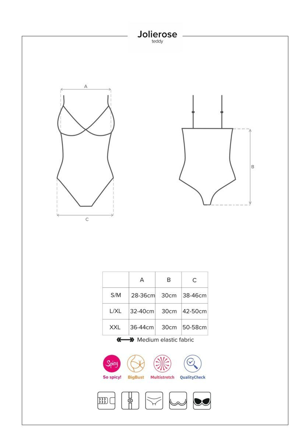 Пикантное кружевное боди Jolierose (Размер: S-M) (Цвет: красный)