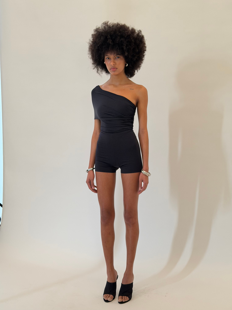 Боди asymmetrical black