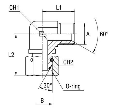 Соединение PFN90 22х1.5 - 22х1.5
