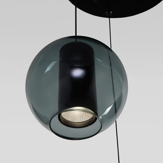 50258/3 LED/ подвесной светильник/ дымчатый/бирюзовый