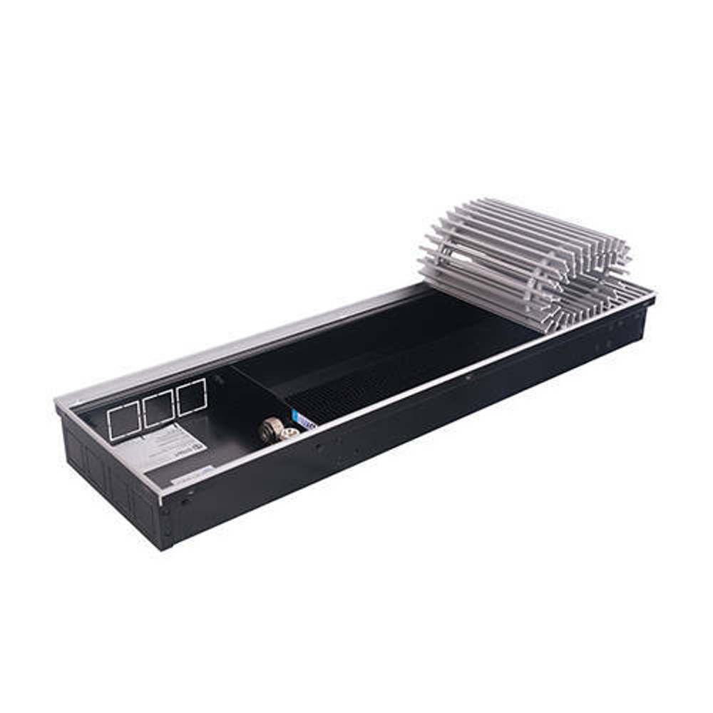 Конвектор внутрипольный STOUT - SCN 110x240x1400 мм (решетка роликовая, анодированный алюминий)