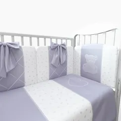 Набор в кровать для новорожденных Lollycottons Marsel, Серый