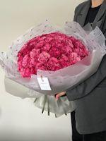 Моно букет из пионовидной розы Кантри блу 51 шт