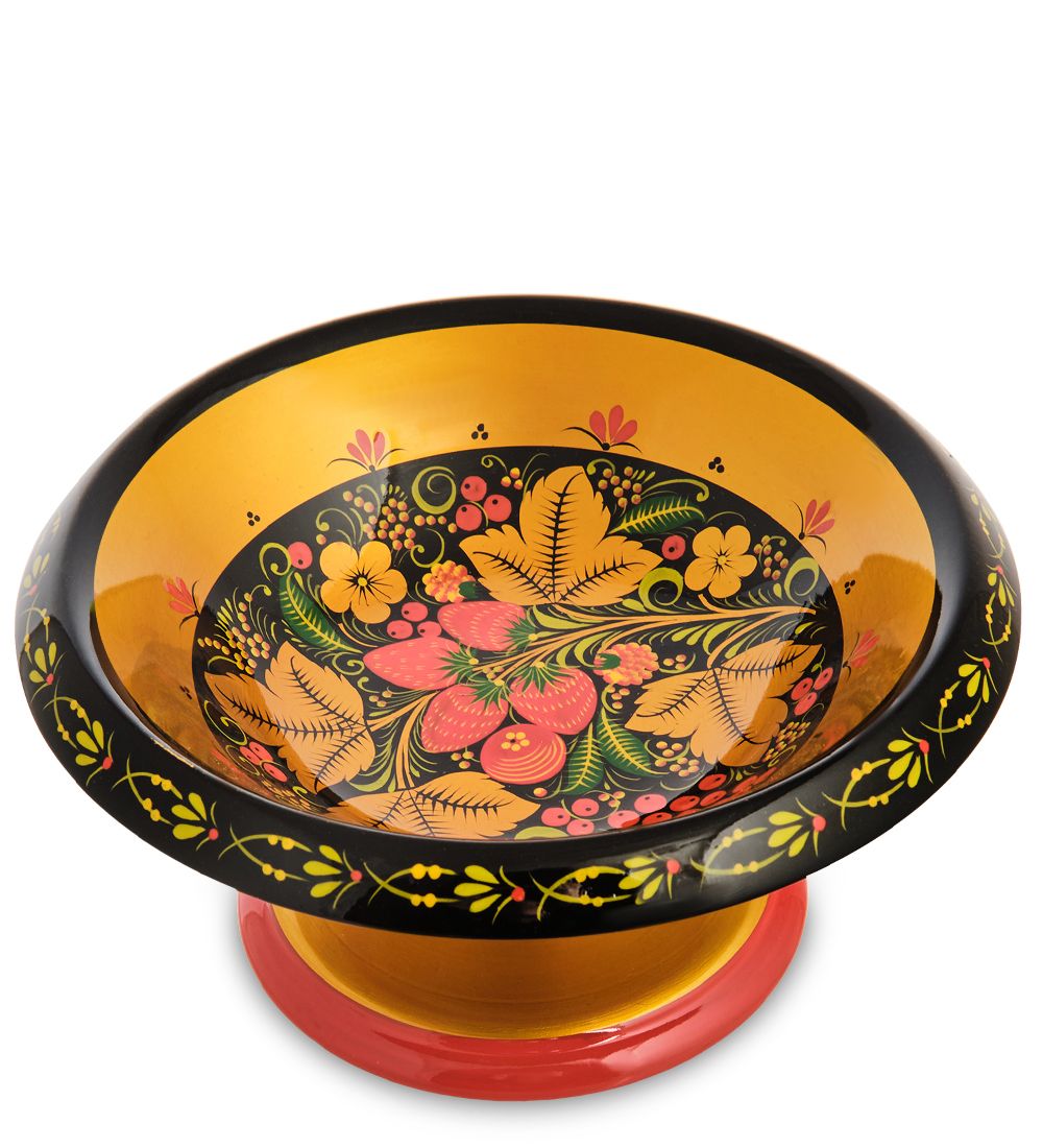 Народные промыслы ХЛ-026/2 Конфетница 80х175 (Хохлома)