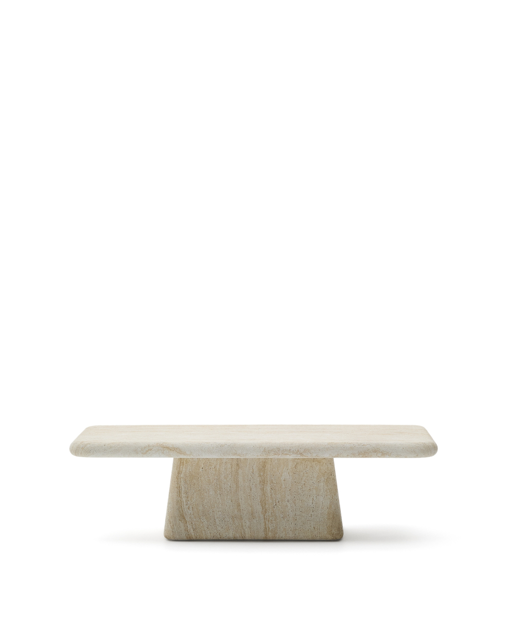 Журнальный столик Drasi из цемента с отделкой под травертин 140 x 70 см