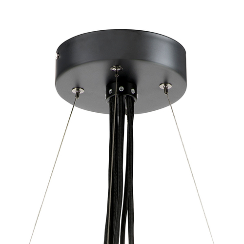 803287 Люстра GLOBO 8х40W E14 ЧЕРНЫЙ МАТОВЫЙ/БЕЛЫЙ