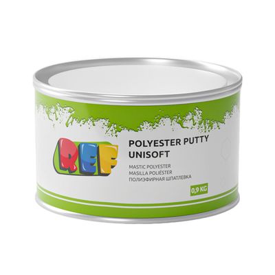 REF Шпатлевка универсальная Polyester Putty UNISOFT 0,9кг