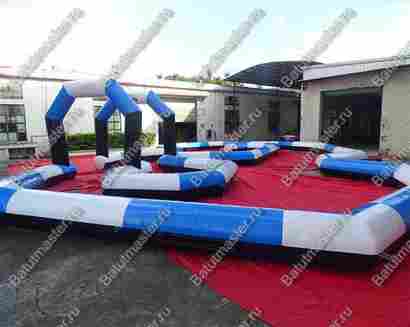 Надувная трасса "Опасный поворот", 13*9*2,5 м