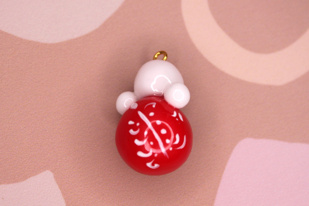 Подвеска неваляшка полимерная глина 35х25 мм