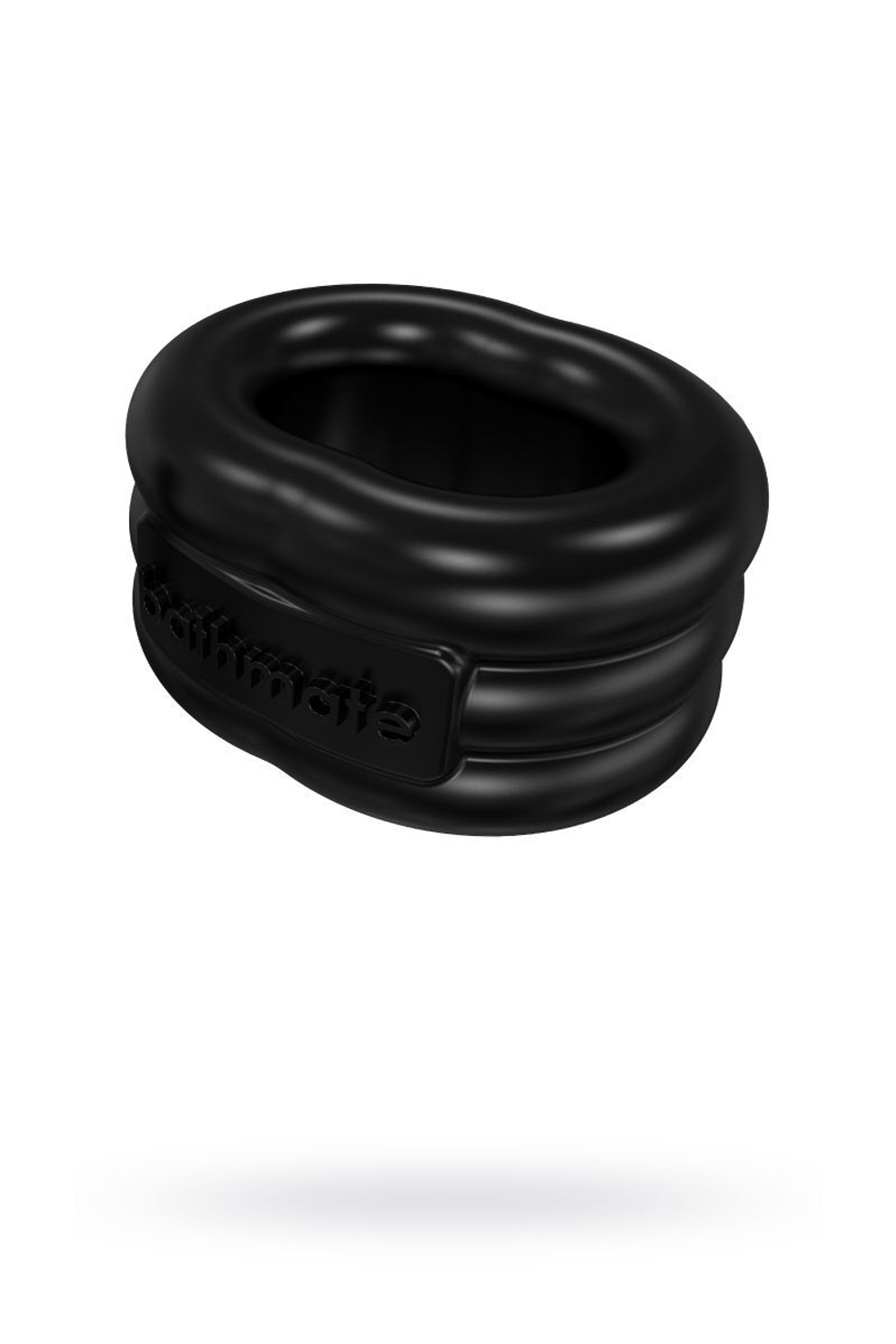 Чёрное эрекционное виброкольцо Stretch
